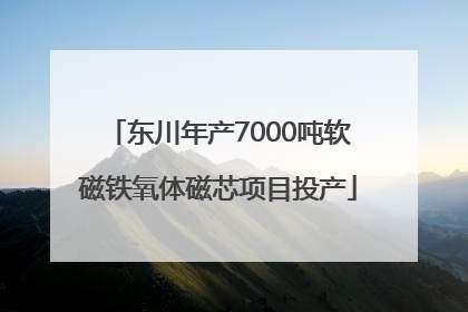东川年产7000吨软磁铁氧体磁芯项目投产